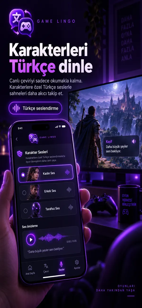 GameLingo App Store — Turkish voice-over