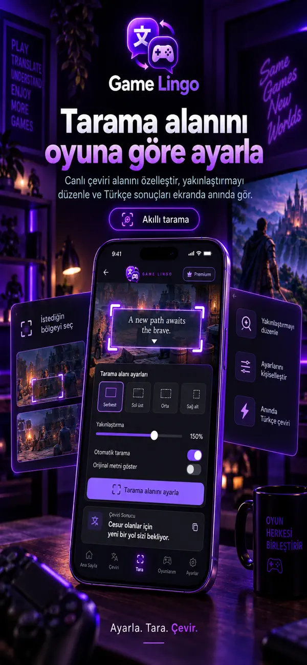GameLingo App Store — Scan area